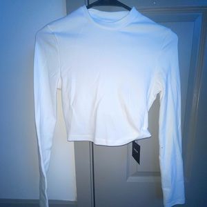XS SHEIN White Long Sleeve Top